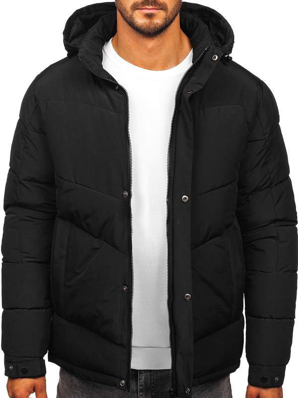 Herren Winterjacke Schwarz Bolf 62M9519