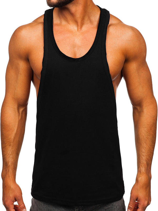 Herren T-Shirt Tank Top Schwarz Bolf 1245