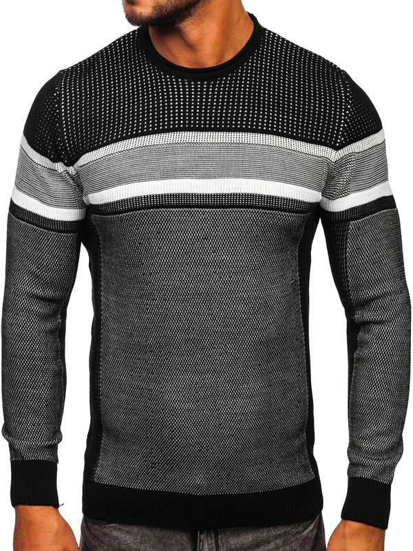 Herren Pullover Schwarz Bolf 2510