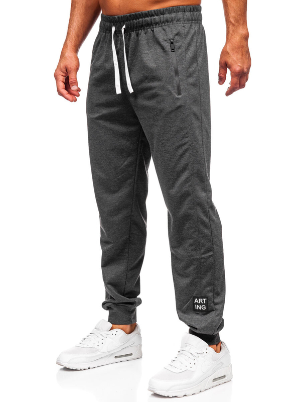 Herren Sporthose Joggers Schwarzgrau Bolf JX6355