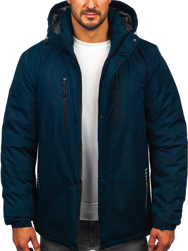 Herren Winterjacke Tintenblau Bolf 22M321