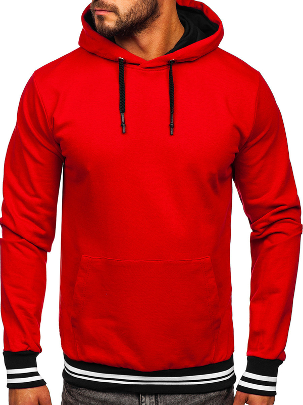 Herren Kapuzenpullover Rot Bolf 145369