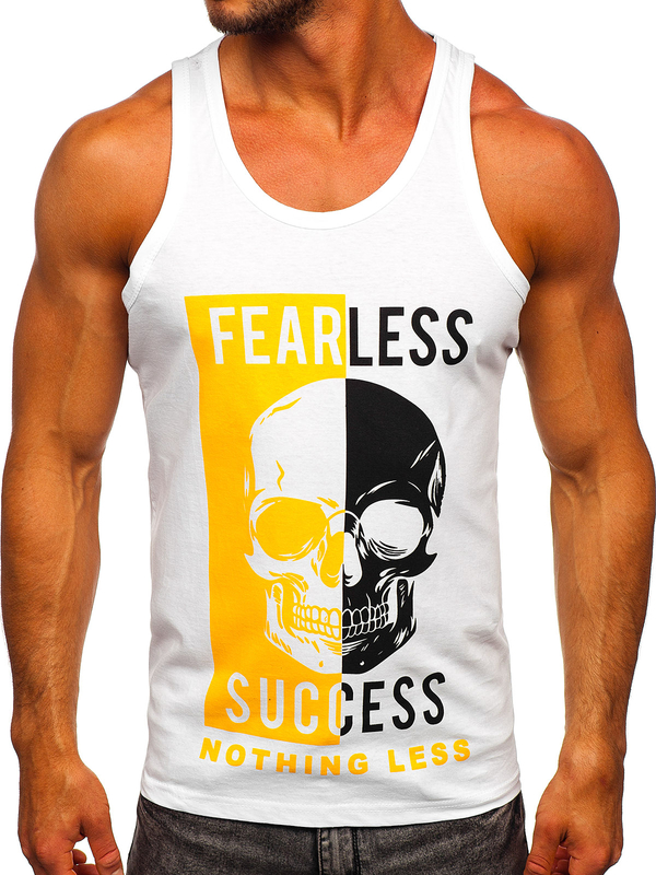 Bolf Tank Top Boxing T-Shirt Weiß  14841