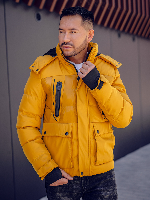 Herren Gepolsterte Winterjacke Camel Bolf 99527A