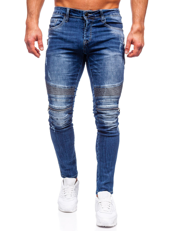 Herren Jeanshose slim fit Dunkelblau Bolf MP007BS