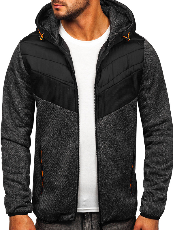 Herren Übergangsjacke Schwarz-Orange Bolf BKS2153