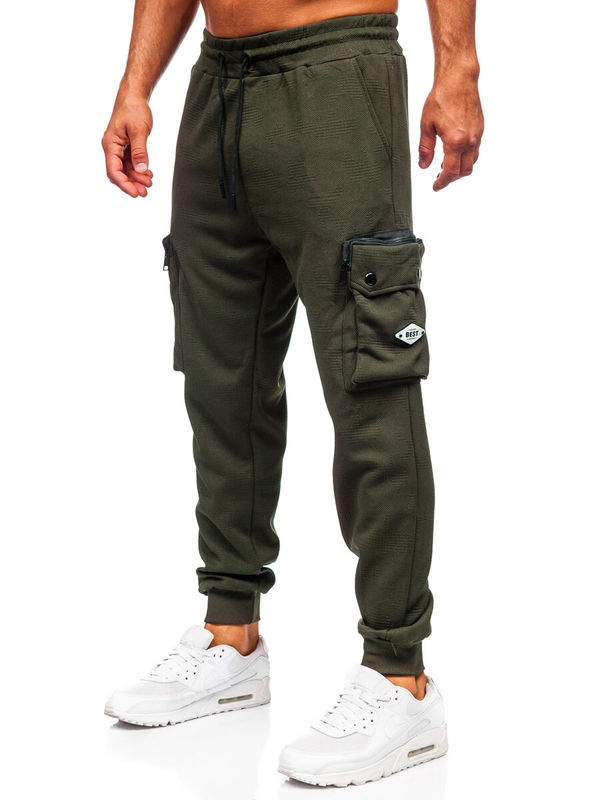 Herren Sporthose Cargohose Joggers Grün Bolf K17