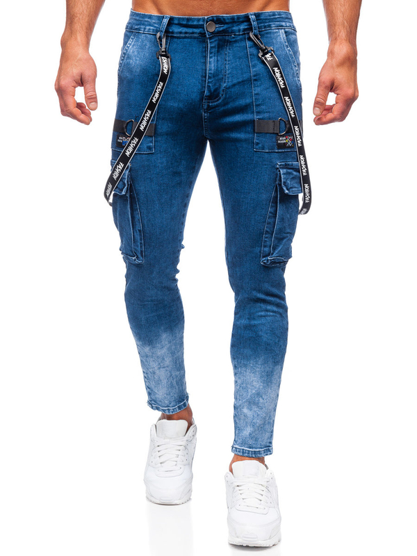 Herren Jeanshose Cargohose Dunkalblau Bolf TF118